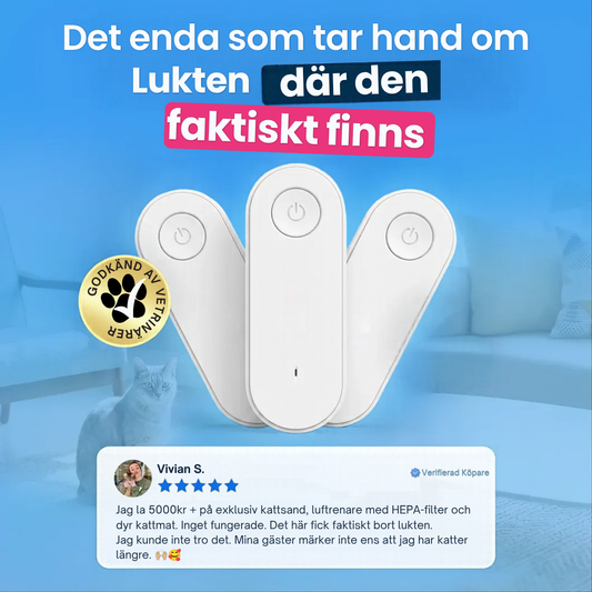 Popurr™ - Fräschare luft runt kattlådan, dygnet runt